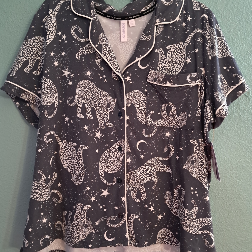 Women's Starry Night Leopard Pajama Set